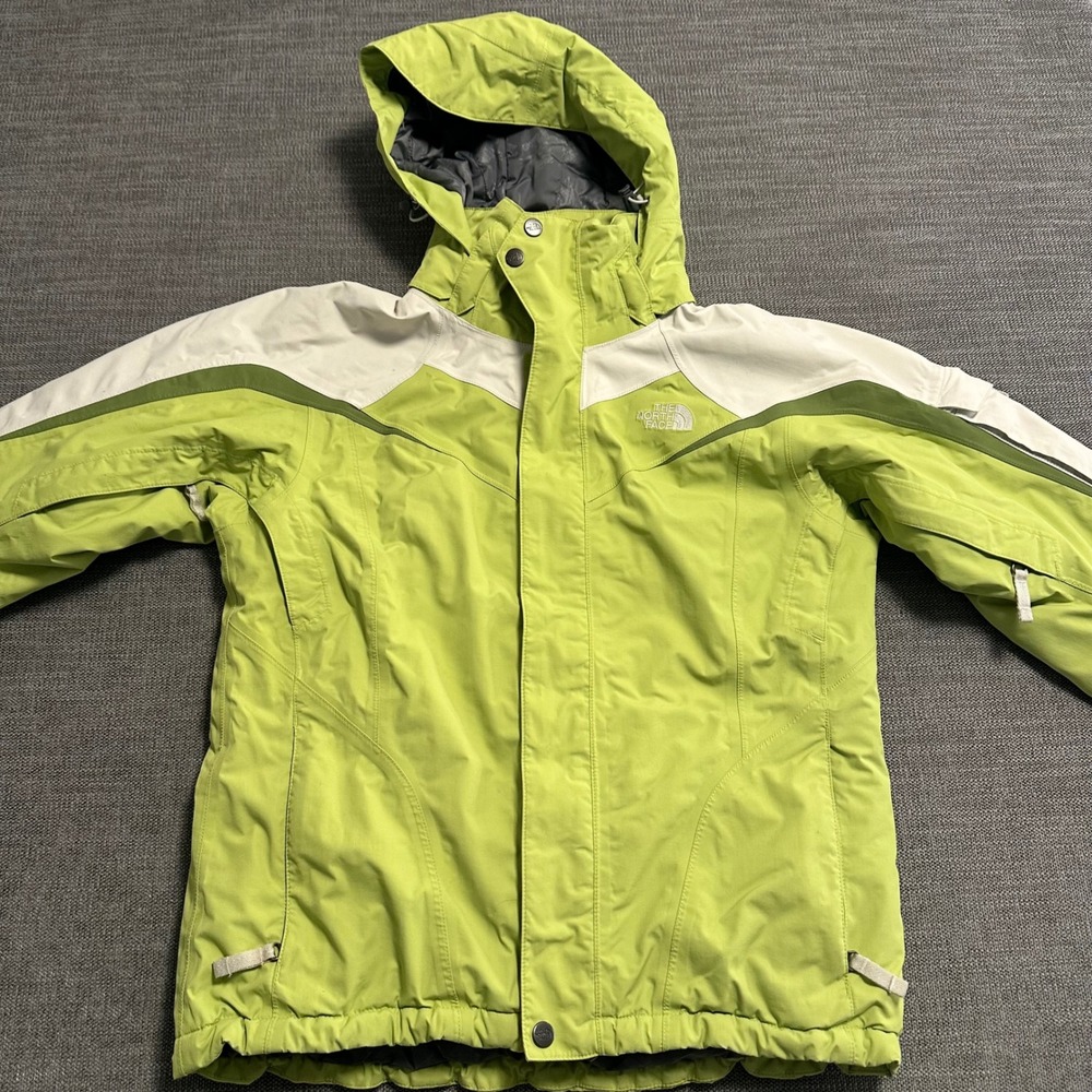 The North Face HyVent Ski Jacket Womens Small Green Cream Technical